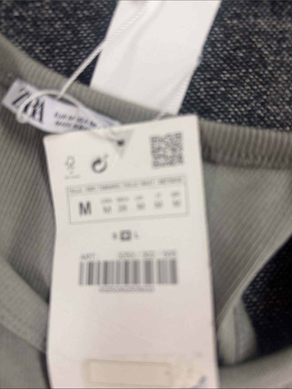 Zara Light Gray Ribbed Racer Crop Tank - Picture 5 of 5